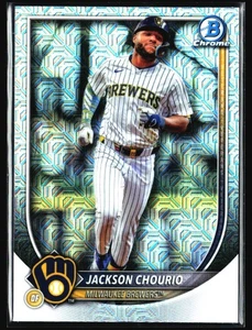 2025 Bowman Chrome Mojo Jackson Chourio Milwaukee Brewers #40 - Picture 1 of 2