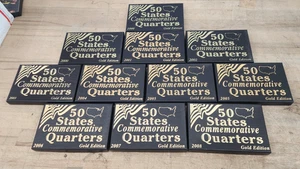50 STATES COMMEMORATIVE QUARTERS 1999-2008 - COMPLETE SET - GOLD EDITION - Picture 1 of 23