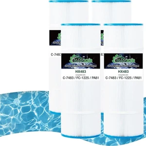 Hanxer HX483  Swimming Pool Filter Replacement for C-7483, FC-1225, PA81  4-Pack - Picture 1 of 7