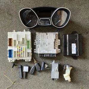 FORD FOCUS MK3 1.6 TDCI COMPLETE ECU KIT SET BV61-12A650-DGA KEYLESS TYPE - Picture 1 of 12