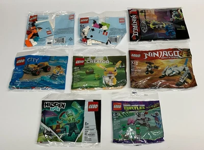 Juego de 8 bolsas de polietileno LEGO diferentes - Ninjago, Creator, City, Teenage Mutant Ninja Foto 1 de 2