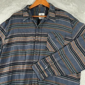 Ascend Shirt Mens 2XL Striped Button Up Long Sleeve Cotton Blend - Picture 1 of 9