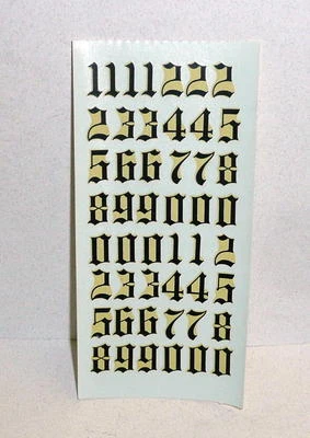 Vintage 1960's RUSSKIT BLACK NUMBER DECAL SHEET-ORIGINAL #7123 - Image 1 of 2