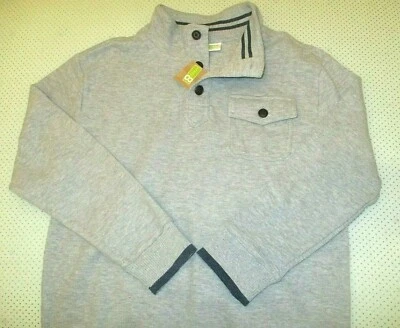 CRAZY 8 Boy's 1/4 Button Henley Style Sweater X-Large Grey NWT - Image 1 of 3