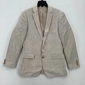 J.Crew Slim Fit Thompson Linen Blend Suit Jacket Blazer Mens 40L Beige Formal - Picture 1 of 23
