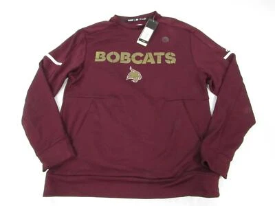 New Texas State Bobcats Mens Size M Maroon Adidas Climawarm Sweatshirt $70 - Image 1 of 4