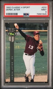 1992 Classic 4 Sport Derek Jeter Rookie # 231 PSA 9 HOF! - Picture 1 of 2