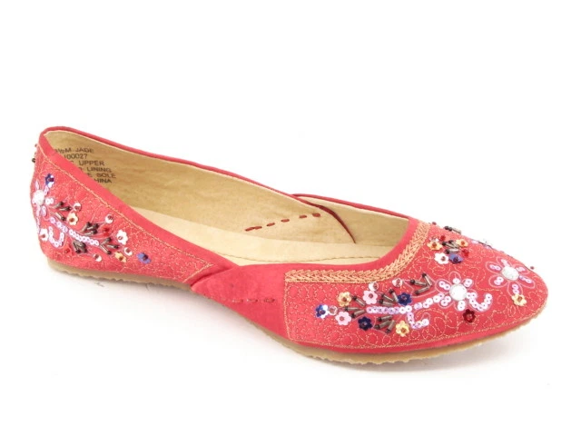 Novo Sapato Casual Feminino TRIBECA Tecido de Cetim Floral Frisado Plano Tamanho 8.5 M  - Imagem 1 de 1