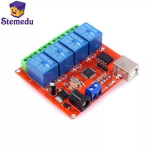 Módulo de retransmisión de 4 canales DC12V computadora conmutador de control USB chips ULN2803 - Imagen 1 de 3