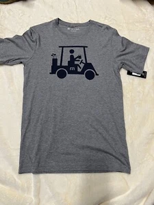TRAVIS MATHEW HEATHER GRAY GOLF CART BEER T-SHIRT MENS ADULT SMALL NEW - Picture 1 of 3