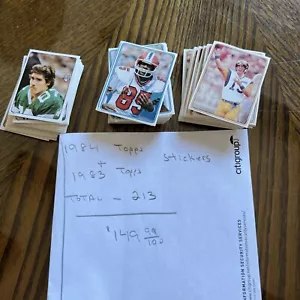 1983 1984 Topps Football Stickers 213 Total Doubles Some Triples Maybe A plus - Picture 1 of 8
