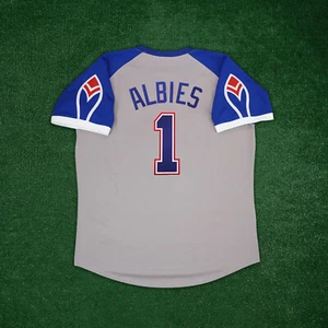 Ozzie Albies 1978 Atlanta Braves Cooperstown Men's Grey Road Throwback Jersey - Picture 1 of 7