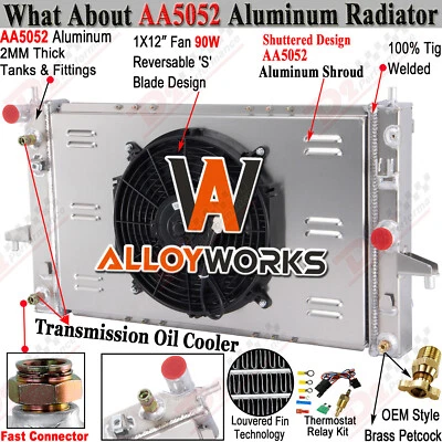 Radiator Shroud+Fan Relay For 94-02 Saturn SC1 SC2 SL SL1 SL2 94-01 SW1 SW2 1.9L - Изображение 1 из 4