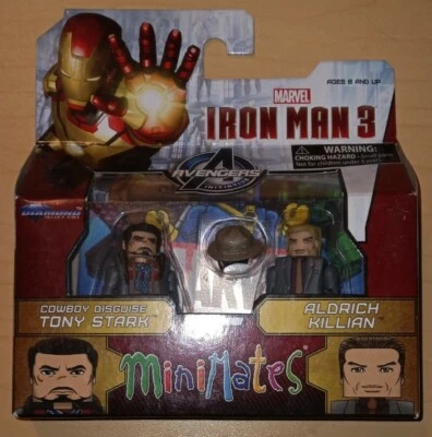 Minimates MARVEL "DISFRAZ DE VAQUERO TONY START (IRON MAN) y ALDRICH KILLIAN" Foto 1 de 2