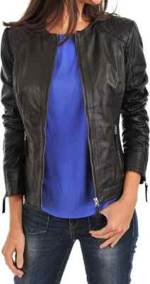 HOT! New Women's Black Leather Jacket 100% Pure Sheepskin Causal Slim Fit jacket - Image 1 of 4