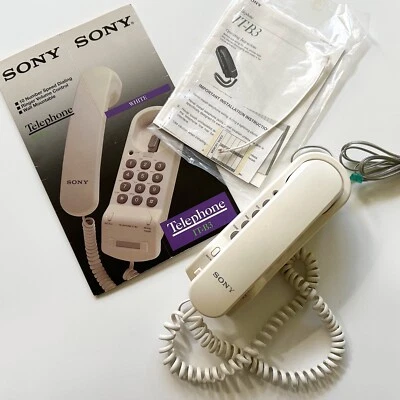 Teléfono Sony vintage para casa/hogar/pared IT-B3 con cable de pared extra largo — papeleo Foto 1 de 3