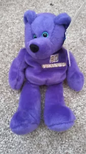 Minnesota Vikings Cris Carter Purple NFL Plüschbär 1998 Limited Treasures - Bild 1 von 2