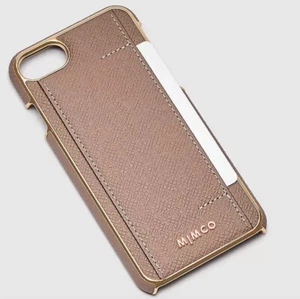 💜💜💜 Mimco New $79 Super HC Inspire Rose Gold iPhone 6 6S 7 8 Case Pouch - Picture 1 of 6