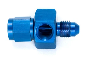 1/8" NPT Sensor Adapter Dash 4 Female/Male Thread Blue Anodized - Picture 1 of 3
