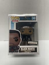 Funko Pop BLACK MANTA Unmasked # 249 Regal Cinemas AQUAMAN Exclusive Protector