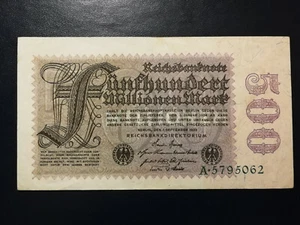ALLEMAGNE / GERMANY 500.000.000 Mark 1923 Pick110a TTB - Imagen 1 de 2