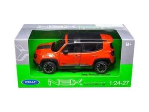 2017 Jeep Renegade Trailhawk 1/24 Scale Diecast Model by Welly - ORANGE w/ BOX - Picture 1 of 6
