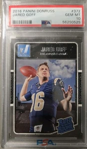 Jared Goff 2016 Donruss Rated Rookies (RC) #372 PSA 10 - Picture 1 of 2