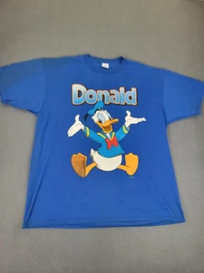 Camicia Paperino Vintage Uomo 2XL Disney Cartoon Tee Velva Lucido Made USA Anni 90 - Foto 1 di 12