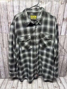 Dixxon Flannel Shirt Men’s 4XL Black White Plaid Form Function Pearl Snap - Picture 1 of 5