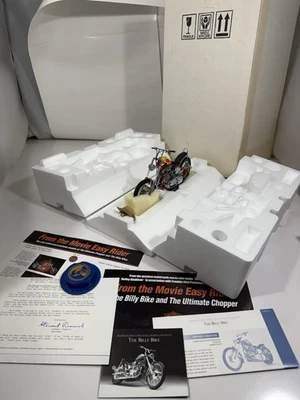 NEW IN BOX FRANKLIN MINT 1969 Harley Davidson Easy Rider Billy Bike 1:10 Scale - Image 1 of 4