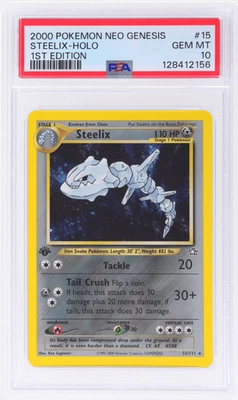 2000 Pokemon Neo Genesis Steelix 1st Edition Holo #15 PSA 10 - Image 1 of 2