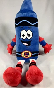 Crayola Experience Crayon Happy Blue Super Tip Superhero Plush Stuffed Toy EUC - Picture 1 of 7