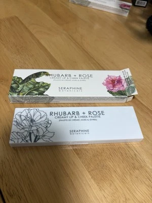 Seraphine Botanicals ~ Rhubarb + Rose Creamy Lip & Cheek Palette AUTHENTIC BNIB - Image 1 of 4