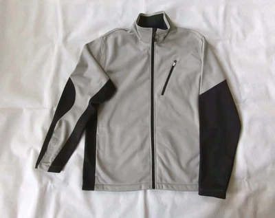 Chaqueta de Colección IZOD Perform X Cremallera Completa Para Hombre Grande Negro/Gris Bloques de Color Bolsillos Foto 1 de 4