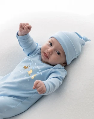 Personalised Classic Winnie the Pooh Babygrow & Hat | Keepsake Newborn Gifts - Image 1 of 4