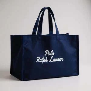 Polo Ralph Lauren Unisex Navy Canvas Tote Bag Embroidered Logo Handbag - Picture 1 of 1
