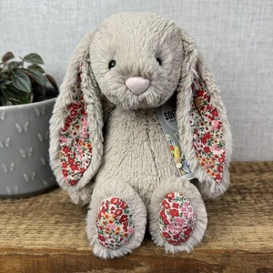 Jellycat Mediano Tímido Beige Posy Blossom Bunny - Beige Conejito Floral 12” (#2) - Imagen 1 de 16