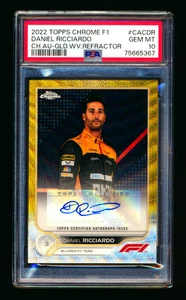 Autógrafo Topps Chrome F1 2022 Daniel Ricciardo Gold Wave #18/50 PSA 10 gemas - Imagen 1 de 2