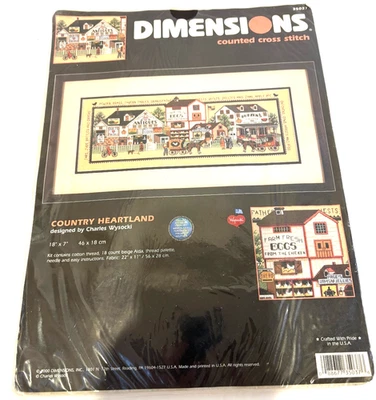 Kit de punto de cruz contado dimensiones de colección 35037 Country Heartland Charles Wysocki Foto 1 de 2