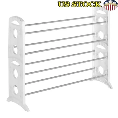 Zapatero Independiente de 4 Niveles Altura Ajustable 20 Pares Solución de Almacenamiento Nuevo Foto 1 de 4