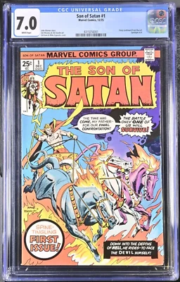 Son of Satan #1 CGC 7.0 Marvel Comics 1975 First Issue Jim Starlin Art Gil Kane - Image 1 of 4