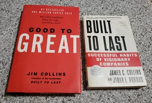2 gute gebrauchte JIM COLLINS Bücher Hardcover GUT BIS TOLL & Softcover ZU LANGE GEBAUT - Bild 1 von 7