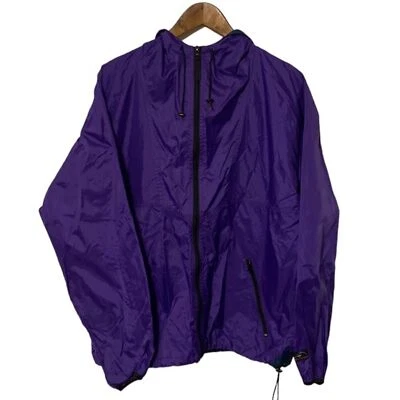 Cortavientos Helly Hansen de colección con cremallera completa capa exterior púrpura verde mediano Foto 1 de 4