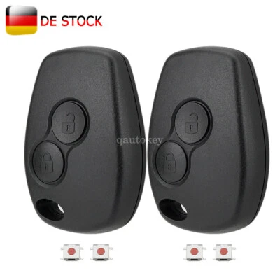 2X Auto Schlüssel Gehäuse für Dacia Renault Twingo II Clio Kangoo Wind Trafic