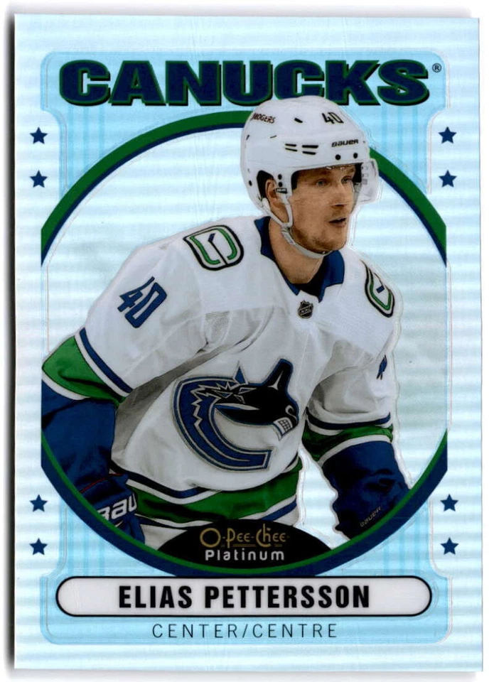 2021-22 O-Pee-Chee Platinum Retro Rainbow #R-5 Elias Pettersson  Canucks  - Image 1 of 2
