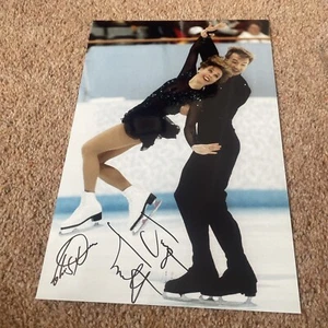 Signed TORVILLE AND DEAN 12 By 8 Photo - Picture 1 of 4