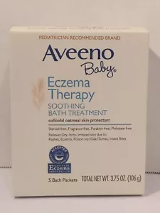 Aveeno Bath Baby Eczema Therapy Itchy Irritated Skin 5 Packs Exp 09/2024 - Picture 1 of 5