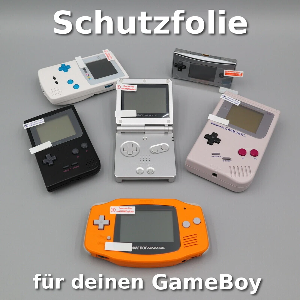 🛡️ Schutzfolie Display Displayfolie für verschiedene Nintendo GameBoy Konsolen - Bild 1 von 1