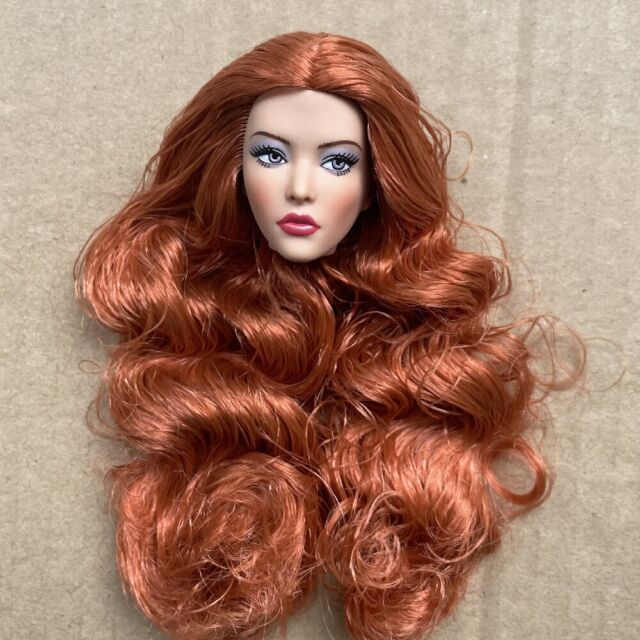 Cabeça de boneca de maquiagem de plástico, 1:6 bjd, cabeças de boneca com  peruca preta, cabelo para boneca de 11.5 , brinquedos diy de meninas