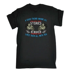 Magliette Motorbike A Good Friend Knows All Your Best Uomo Funny Novelty - Foto 1 di 10